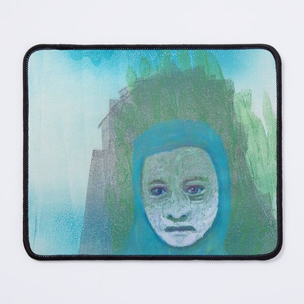 Item preview, Bleu girl in the rain. Original artwork created using monoprint designed and sold by Jonnekesart.