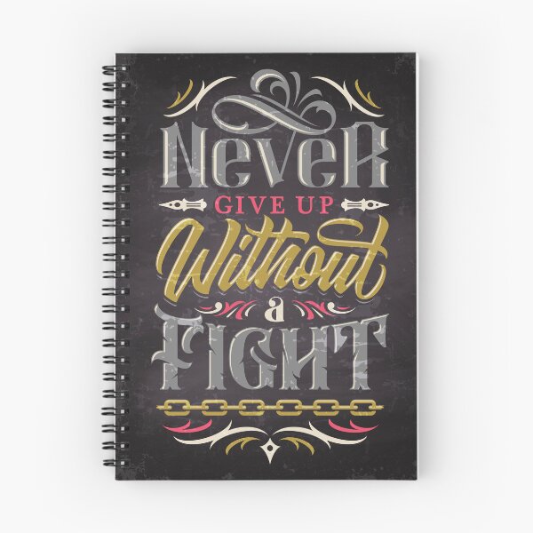 Item preview, Never vide up without a fight — Motivation lettering, quote designed and sold by GreekTavern1979.