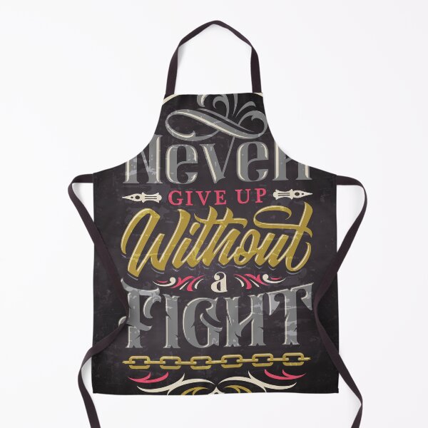 Item preview, Never vide up without a fight — Motivation lettering, quote designed and sold by GreekTavern1979.