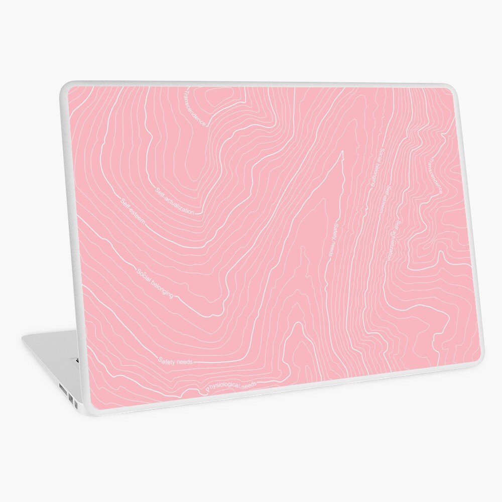 WE PERCEIVE | Psychology Things SPECIAL PINK Edition - Maslow's HIERARCHY of NEEDS Laptop Skin