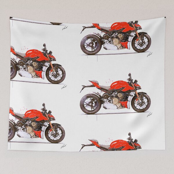 Item preview, Watercolor Italian Streetfighter Motorcycle - original watercolor by Vart. designed and sold by vartstudio.
