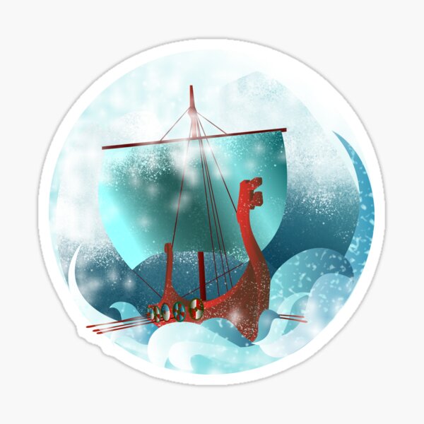 Sailing to new lands Sticker