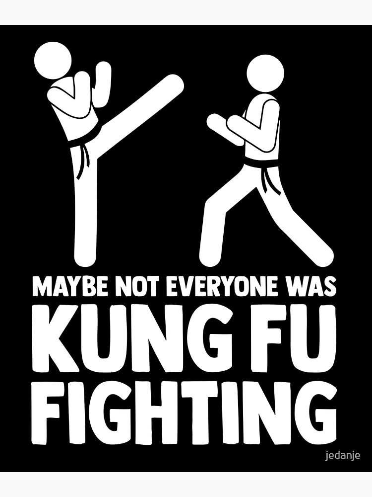 "Kung Fu Fighting Karate Phrase USA Attack The Font Idea" Poster by