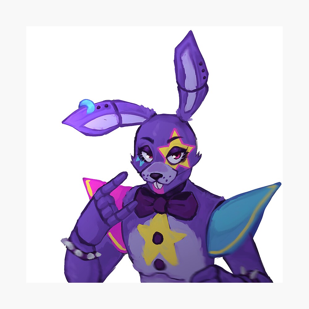 FNAF Glamrock Bonnie Photographic Print for Sale by elykoi