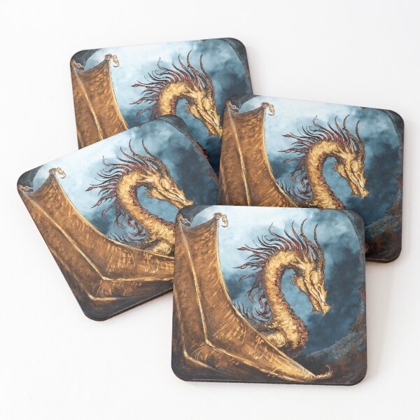 Item preview, Dragon - Golden elegance designed and sold by Greenedera.