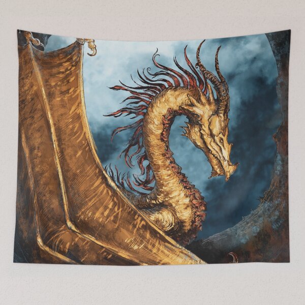 Item preview, Dragon - Golden elegance designed and sold by Greenedera.