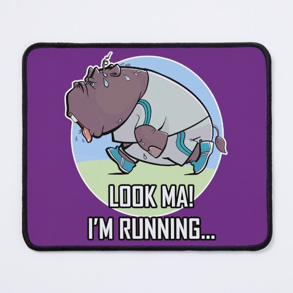 Item preview, Look Ma I'm Running Funny Sarcastic Hippo designed and sold by egyedg.
