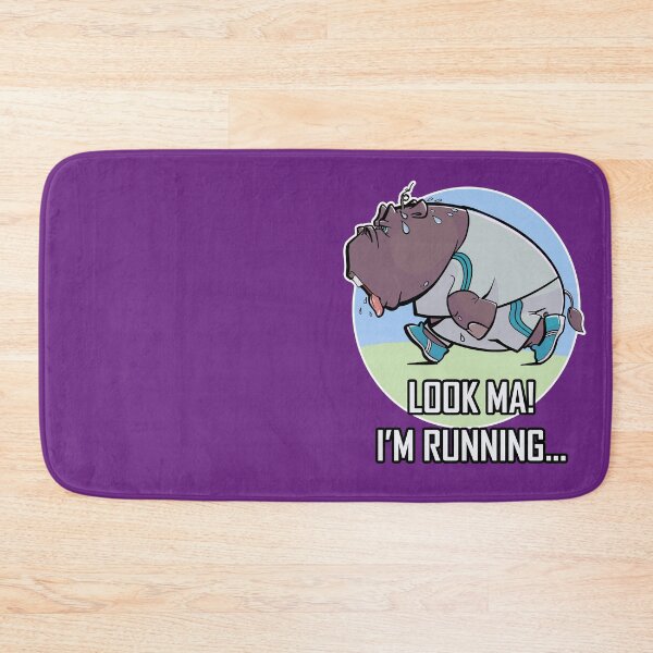 Item preview, Look Ma I'm Running Funny Sarcastic Hippo designed and sold by egyedg.
