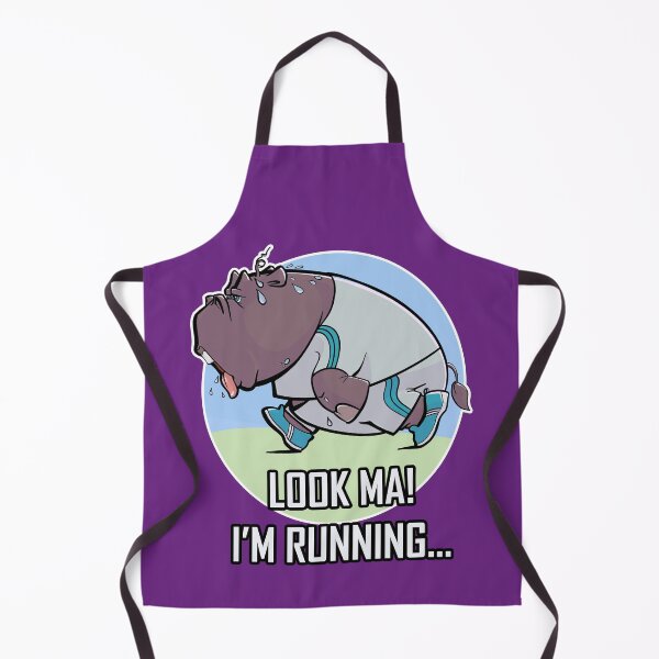 Item preview, Look Ma I'm Running Funny Sarcastic Hippo designed and sold by egyedg.