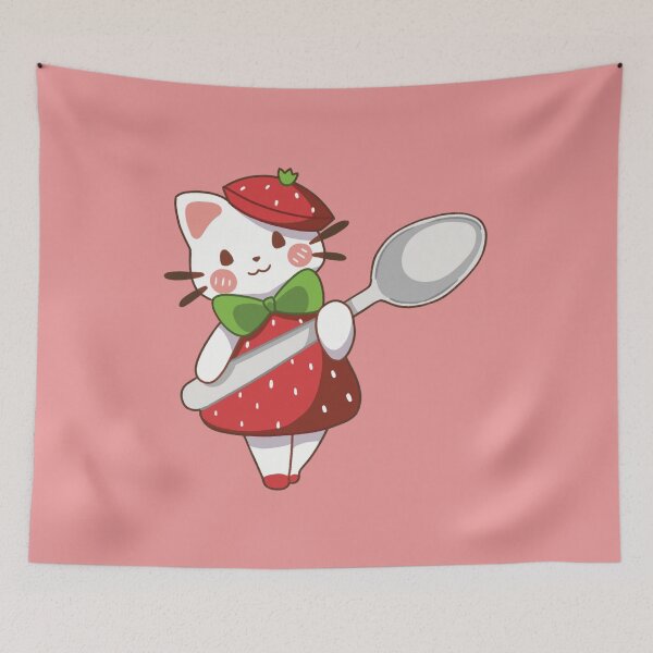 Item preview, Kawaii Strawberry Cat designed and sold by Kawaii-Bappa.