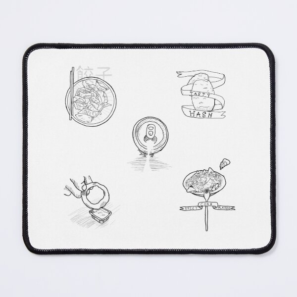 Item preview, Black and white food flash sheet designed and sold by Dopamine Dumpster.