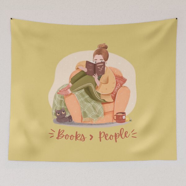 Item preview, Books & girl Bookworm Gift designed and sold by SweetbeStore.
