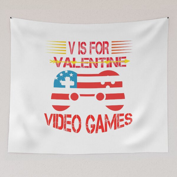 Item preview, V Is For Video Games. designed and sold by YARA TS.