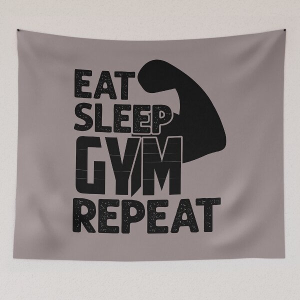 Item preview, EAT SLEEP GYM REPEAT  designed and sold by GamaArtDesign.