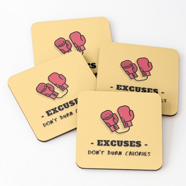 Item preview, Excuses, Don't Burn Calories Boxing Art designed and sold by Cute-Jory-Store.