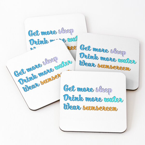 Item preview, Get more sleep drink more water wear sunscreen | Wellbeing advice | Healthy lifestyle designed and sold by Lindsay Marie Patterns.