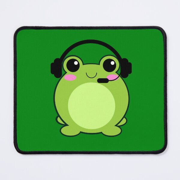 kawaii & happy green frog froggy' Mouse Pad