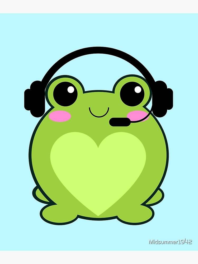 cute frog, kawaii frog cartoon | Poster