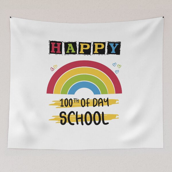Item preview, Funny School Quotes Happy 100th Day Of School For Teachers & Students colorful designed and sold by YOUR SHOP.