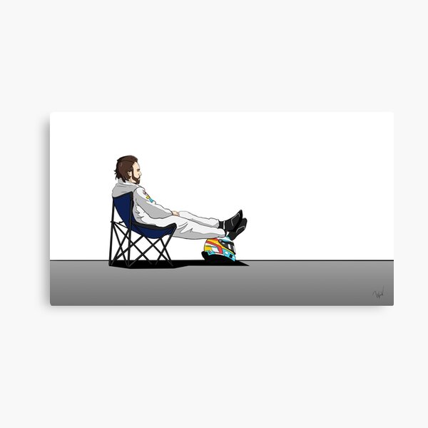 Formule 1 - Chaise longue Fernando Alonso Impression sur toile