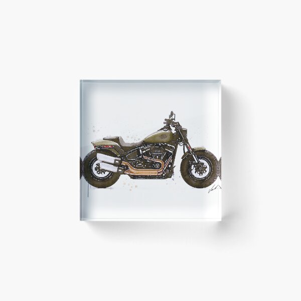 Item preview, Watercolor Classic American Muscle bike Motorcycle - original watercolor by Vart. designed and sold by vartstudio.