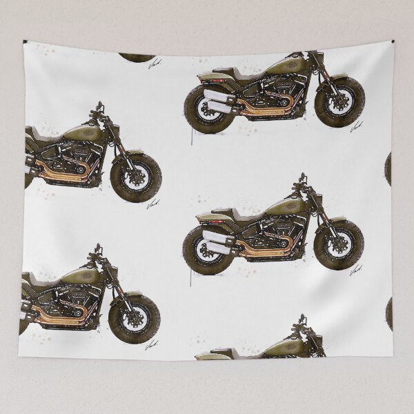 Item preview, Watercolor Classic American Muscle bike Motorcycle - original watercolor by Vart. designed and sold by vartstudio.