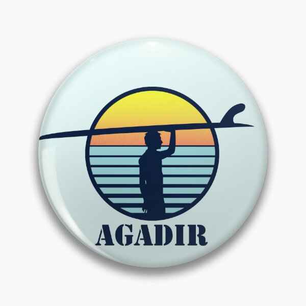Artikelvorschau, Agadir Morocco Longboard Surfing, Surfer Silhouette entworfen und verkauft von Mr. Slavchev.