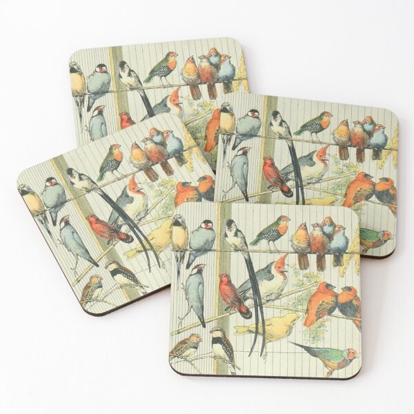 Item preview, Birds Socializing - Millot Oiseaux Vintage Illustration designed and sold by molamode.