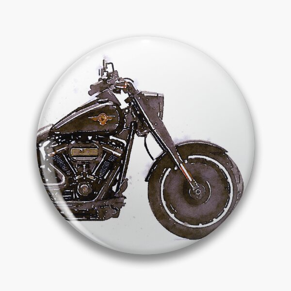 Item preview, Watercolor Classic American Black Motorcycle - original watercolor by Vart. designed and sold by vartstudio.