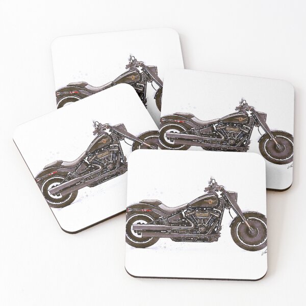 Item preview, Watercolor Classic American Black Motorcycle - original watercolor by Vart. designed and sold by vartstudio.