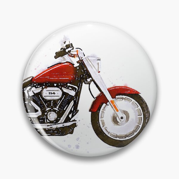Item preview, Watercolor Classic American Red Motorcycle - original watercolor by Vart. designed and sold by vartstudio.
