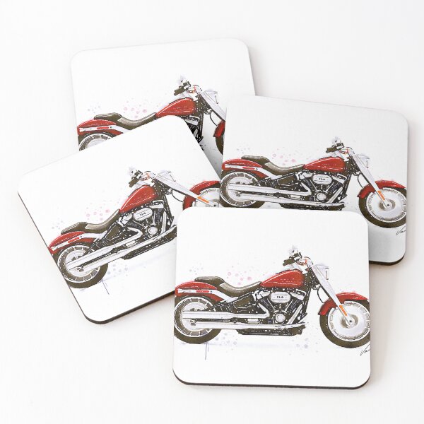 Item preview, Watercolor Classic American Red Motorcycle - original watercolor by Vart. designed and sold by vartstudio.