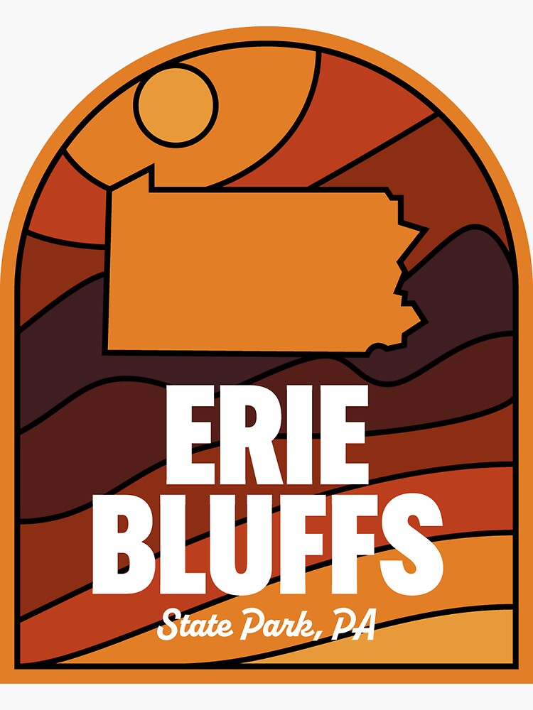 Thumbnail 3 of 3, Sticker, Erie Bluffs State Park Pennsylvania designed and sold by HalpinDesign.