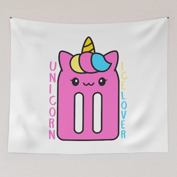 Item preview, unicorn popsicle-funny animals typography designed and sold by Hartics.