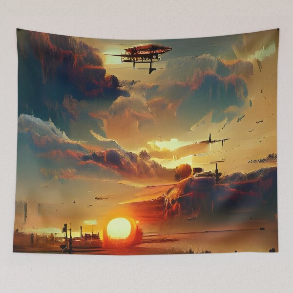 Item preview, AI Generated Art, Vintage Sunset Flickr designed and sold by ACC .