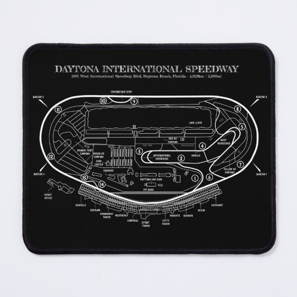 Aperçu de l'œuvre Daytona International Speedway (White Stencil-No Background) créée et vendue par BGALAXY.