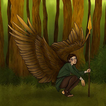Artwork thumbnail, Winged Warrior by Sphinx-Riddles