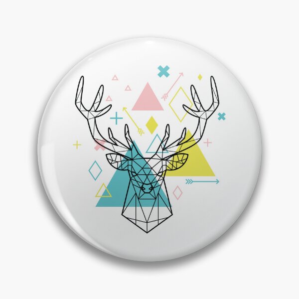 Aperçu de l'œuvre Tête géométrique de cerf créée et vendue par artdesignforyou.