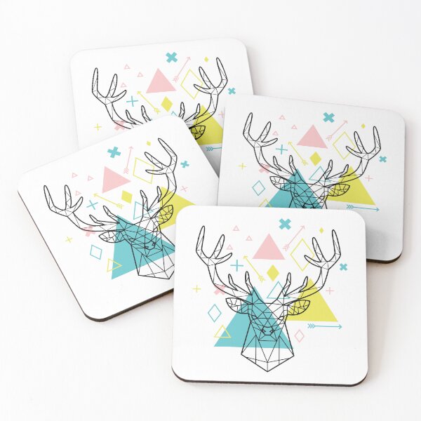 Aperçu de l'œuvre Tête géométrique de cerf créée et vendue par artdesignforyou.