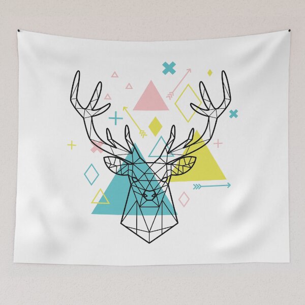 Item preview, Geometric Head of Deer designed and sold by artdesignforyou.