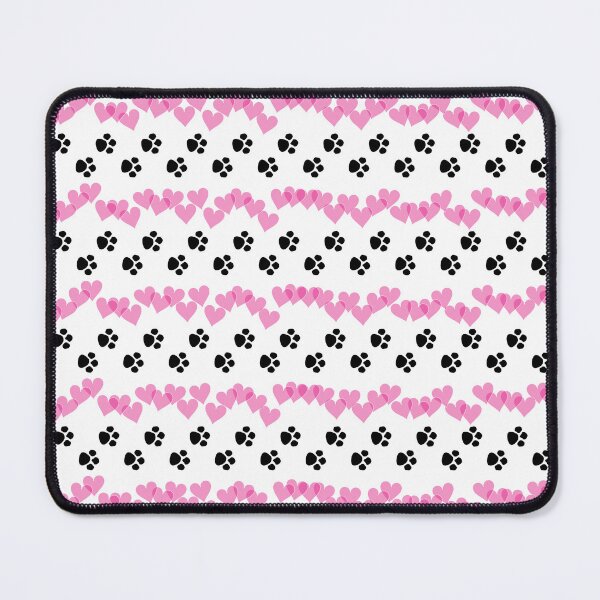 Item preview, Valentine's Day Black Paw Prints with Pink Hearts Rememberance Pattern designed and sold by infinitygrafix.