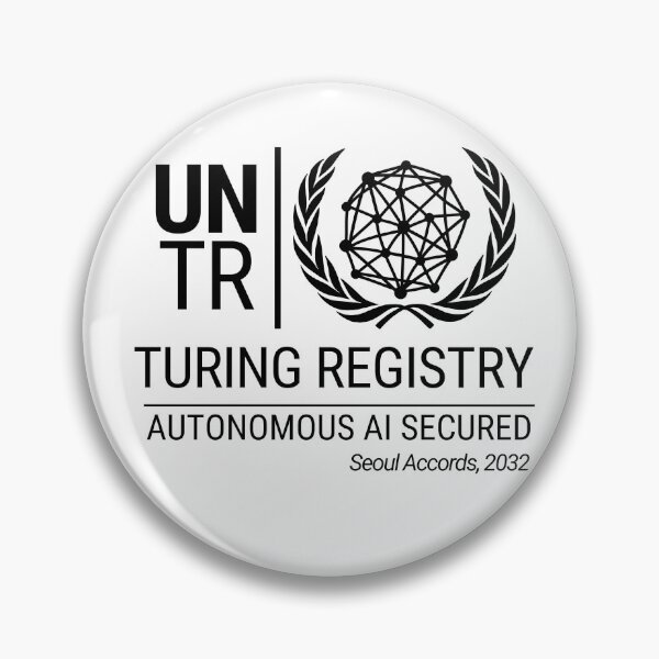 Item preview, Turing Registry (2032) (Turing Registry series) AI t-shirt designed and sold by Gibson Futures.