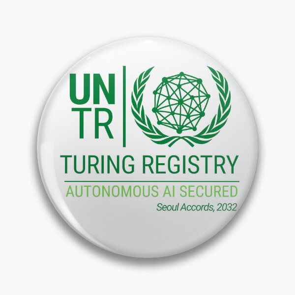 Item preview, Turing Registry (2032) (Turing Registry series) AI t-shirt designed and sold by Gibson Futures.