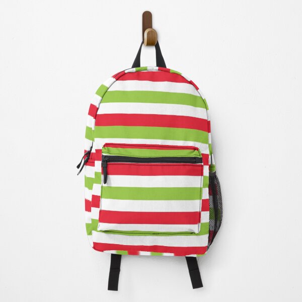 Item preview, Christmas Red White Green Stripe Pattern designed and sold by createdbycam.