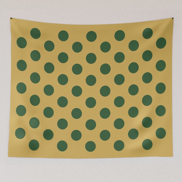 Item preview, Medium PINE GREEN and GOLD POLKA DOTS designed and sold by RachelMacht.