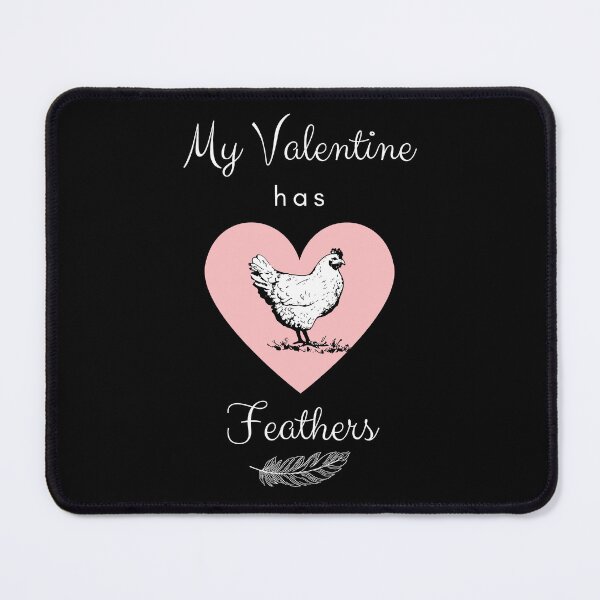 Item preview, My Valentine has Feathers Chicken dark designed and sold by natcat-designs.