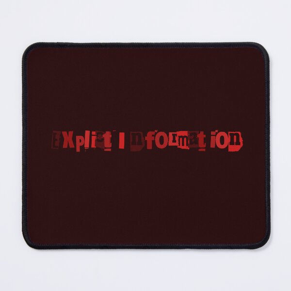 Explicit information Mouse Pad