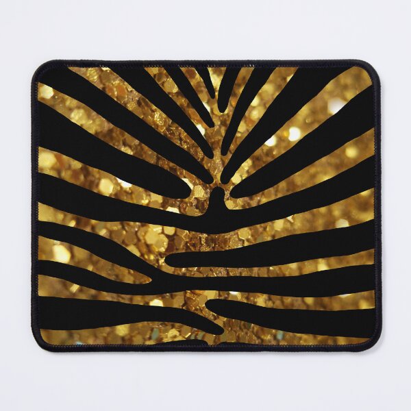 Item preview, Animal Print Zebra Gold and Black Fashion art by Miguel Matos Official designed and sold by MiguelMatosArt.