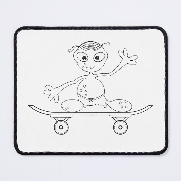 Item preview, Color Your Own Alien Skater designed and sold by GrandpaH.