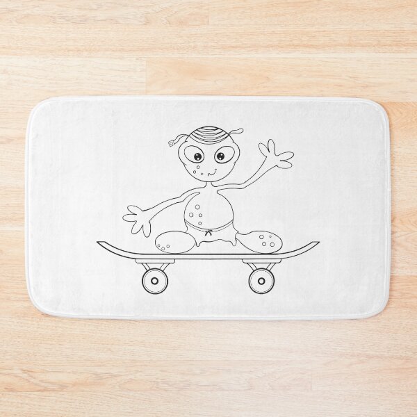 Item preview,  Color Your Own Alien Skater designed and sold by GrandpaH.